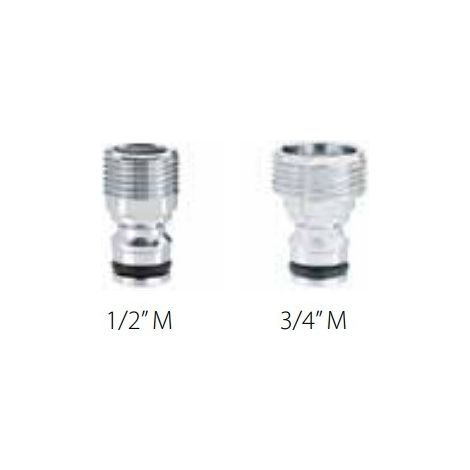 Conector rosca macho METAL JET - CLABER Medidas: 1/2” M (15 - 21 mm)
