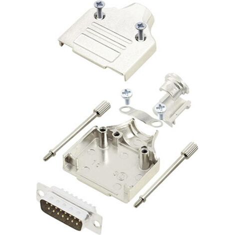 Kit embase SUB-D mâle Nombre de pôles: 15 encitech MHDM-15-DBP-K 6355-0005-02 180 ° fût à souder 1 s (1/3)