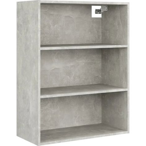 Mobile a parete ottimizza lo spazio 69,5 x 32,5 x 90 cm design moderno finitura liscia in legno composito grigio cemento 020048033