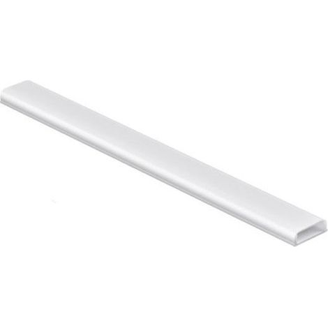 Goulotte Passe-Cables, Cache-Cable Mural, Plateau de Rangement de Cables de Téléviseur, Peut Se Peindre, Autocollant, Modèle Monobloc à Charnière - 1 x 60mm (L) x 20mm (H) x 400mm (L) - (1/5)