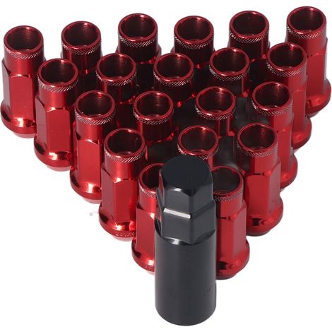M12x1,25 Radmuttern aus Metall, 20er-Pack, universell, Ersatzteile für Mitsubishi, rot (1/5)