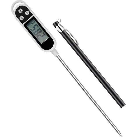 Thermomètre numérique à affichage anti-brûlure avec porte-stylo et indicateur de température (1/4)