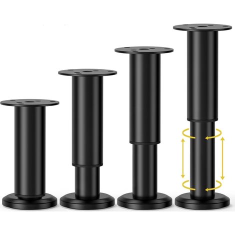 Höhenverstellbare Metallmöbelfüße 18-30 cm, geeignet für Sofa, Bett, Couchtisch, Schreibtisch, verstellbar