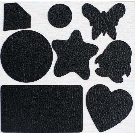 Patch Autocollant Cuir le noir Cuir Patch réparation Autocollant pour canapés, sièges de Voiture, Sacs à Main, Vestes, Patch Autocollant (1/3)