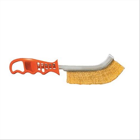 Spazzola a mano curva mm 260 - fili mm 0,3 - 24 pz (1/2)