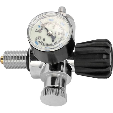 Manomètre pour bouteille de plongée 6000 psi (400 bar), M18x1,5, double échelle, lumineux (1/5)