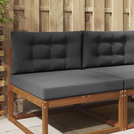 vidaXL Coussin de canapé d'extérieur 2 pcs Anthracite Polyester