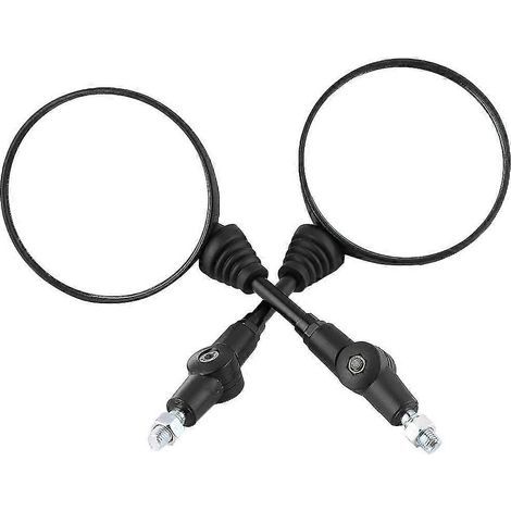 Lot de 2 rétroviseurs ronds rabattables pour moto Kawasaki KLX250 KL250. Compatibilité universelle, angle réglable, construction robuste. (1/5)