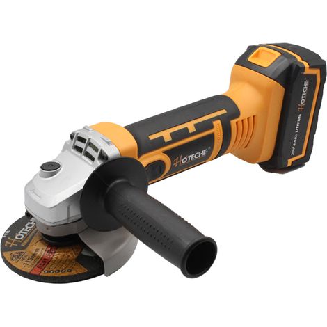 HOTECHE miniamoladora 115mm bateria 20v litio maletin , Mini amoladora con batería Hoteche Para discos de 115 mm máximo Velocidad de 8000 rpm 2 baterías de 4000 mAh (1/5)