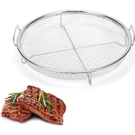 Cesta para barbacoa, parrilla de acero inoxidable, cesta para cocinar verduras y bandeja para hornear con parrilla y rejillas para horno. (1/5)