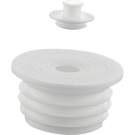Tuyau Bouchon D'étanchéité, Silicone Bouchon D'étanchéité de Tuyau D'évacuation, Piscine Siphon de Sol Bouchon D'étanchéité de Salle de Bain de Cuisine Outils de Nettoyage D'égout, 60-65mm Blanc (1/5)