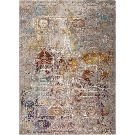 Tapis multicolore moderne à poils courts antidérapant - 290 x 200 cm (1/5)