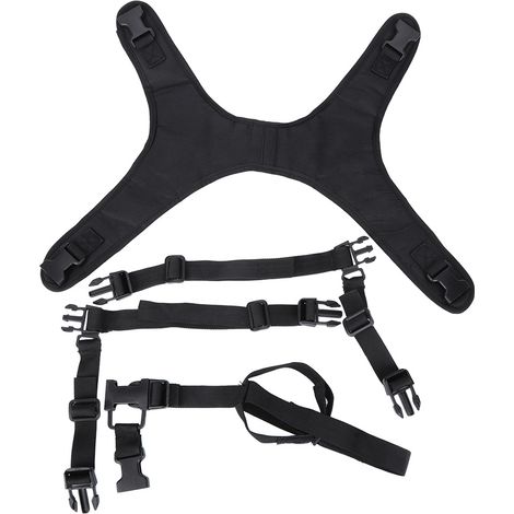 Sangle Tactique Polyamide Noir P90 pour Escalade et Randonnée - Harnais Sécurité Sportif Polyvalent (1/5)