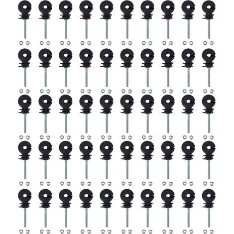 M6 Threaded Electronic Fence Insulation Nails, 50 Pieces, Screw-in Electrical Insulator for Animal Farming (1/5)