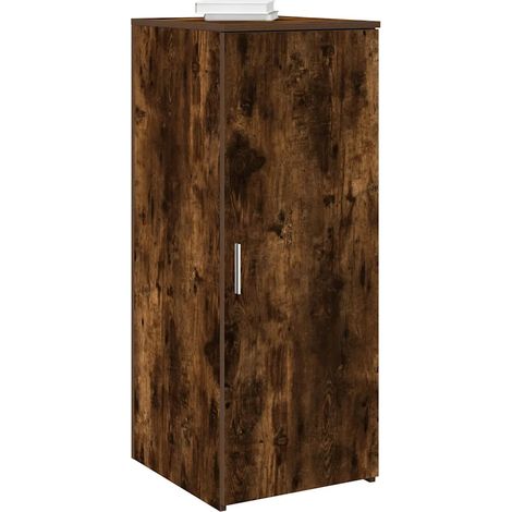 Armadio da archiviazione elegante versatile ufficio 40 x 45 x 103 cm legno multistrato rovere fumé 020051208