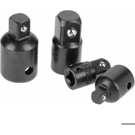 Jeu d'adaptateurs à cliquet KZQ 4 pièces pour douilles 1/2", 1/4" et 3/8" (dont 4 réducteurs et 4 agrandisseurs) (1/5)