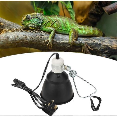 Support pour lampe chauffante UVA/UVB pour reptiles - Prise européenne, 300 W (1/5)