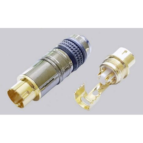 Mini DIN mâle, droit BKL Electronic 0212017 Nombre de pôles: 4 chrome 1 pc(s) (1/2)