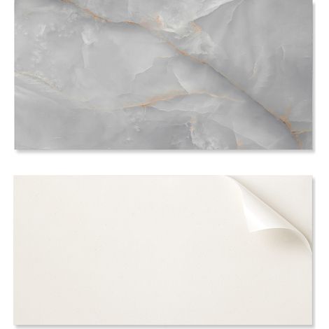 Decoraci贸n autoadhesiva con gr谩ficos para oficina o estudio, 100 x 50 cm, elegante dise帽o de m谩rmol.
