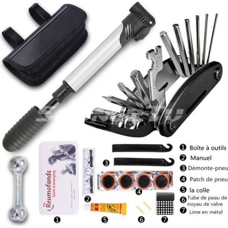 Outil Multifonction - Trousse D'outils de Vélo - Acier - Durable - Réparation Vélo (1/4)