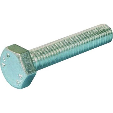 Vis à métaux tête hexagonale acier zingué blanc 8.8 filetage total 14x40mm boîte de 100 pièces - STAFA TRADING