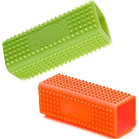 Lot de 2 brosses creuses en caoutchouc pour animaux domestiques chien chat enlève-poils canapé nettoyeur voitures meubles tapis vêtements (1/3)