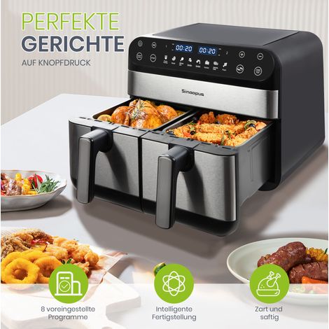 Heißluftfritteuse 10 L Dual-Zone 2400 W, LED-Touch, schwarz HAVRYA (1/5)