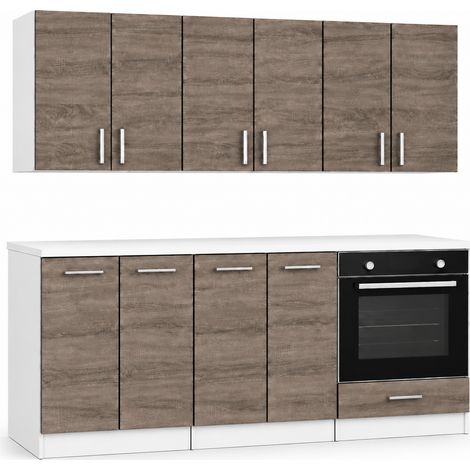 ROE Furniture zestaw kuchenny 180 cm - Sonoma ciemna (1/5)