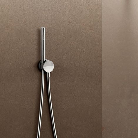 Ensemble Applique Prise D'Eau Douchette Flexible Piega Inox Brossé - CRISTINA ONDYNA PD61028 (1/2)