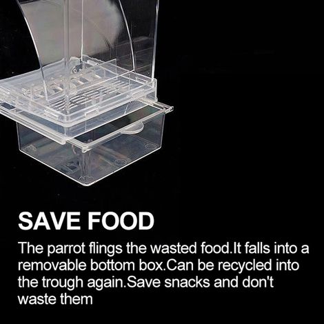 Mangeoire automatique anti-éclaboussures pour oiseaux, accessoires pour cage à oiseaux, récipient pour nourriture pour perruches, canaris, calopsittes et pinsons. (1/5)