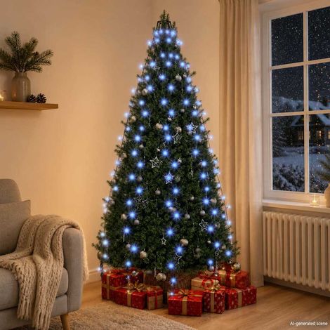 vidaXL Guirlande lumineuse d'arbre de Noël 210 LED Bleu 210 cm (1/5)