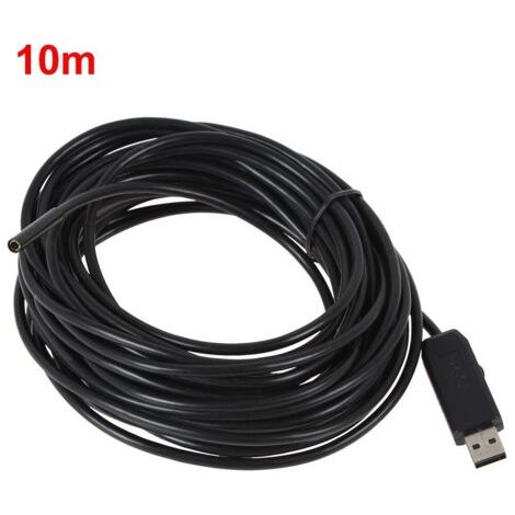 Endoscope Caméra Usb Flexible 4 Led 10mm 10 Mètres Sonde étanche