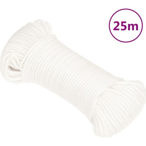 Corde marine en polypropylène pour voile et amarrage, blanche, 3 mm x 25 m - PANGIVO (1/5)