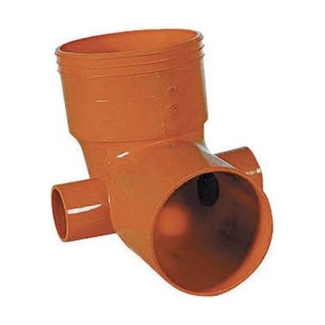 COURBE WC 2 RACCORDS EN PVC ORANGE Dimensions : Diam. 100 racc. Diam. 50