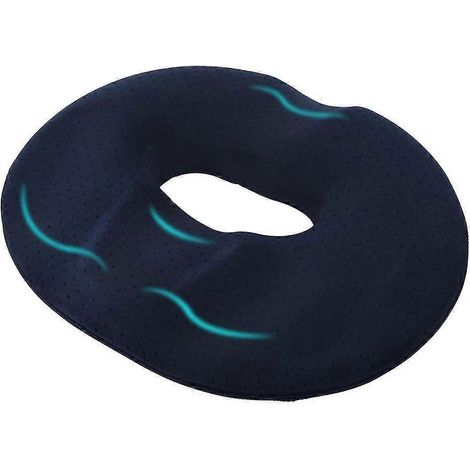Anneau de siège Hjyang, coussin de siège orthopédique idéal pour le coccyx et la zone intime, chaise en mousse à mémoire de forme (1/3)