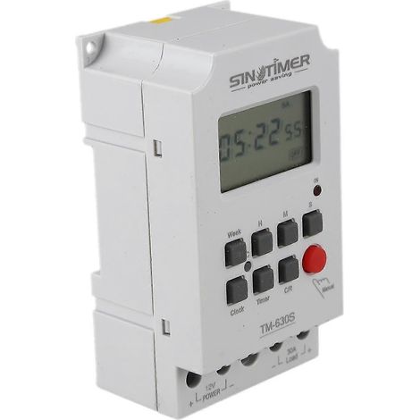 Sinotimer TM630S4 12V-Zeitschaltuhr mit Sekundensteuerung, großem Digitaldisplay, Heißspindelspannung