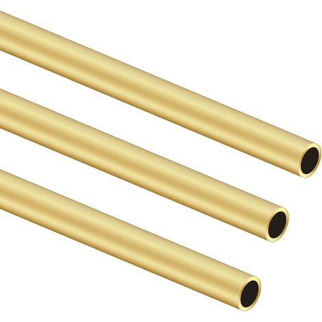 Rundes Messingrohr – 3er-Pack – Durchmesser 9 mm – Nahtlos – Für Heimwerker und Modellbau – 300 mm (1/5)