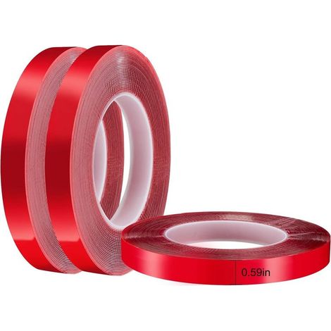 Ruban adhésif double face acrylique de 10 mètres pour charges lourdes (lot de 3) Résistant aux intempéries pour extérieur et intérieur, maintient les objets lourds dans des conditions froides et chaud (1/4)