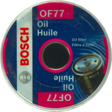 Bosch – Filtre à huile OF77 – Élimine les impuretés pour moteur thermique – Largeur optimisée pour performance – Compatible avec moteurs jusqu'à 500 m³/h