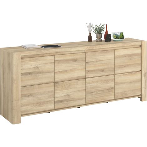 Aparador comedor City color Roble Kronberg 197x82x43 cm Comedor Moderno