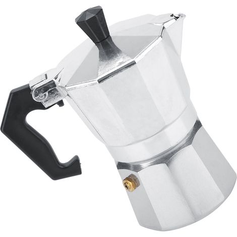 Italienische Moka-Kanne aus Aluminium für 6 Tassen, Espressomaschine für Gasherd, für Zuhause oder Büro, handgefertigt (1/5)