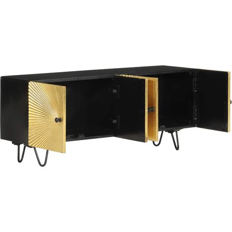Meuble TV Banc TV Armoire TV 110x30x45 cm bois massif de manguier (1/5)