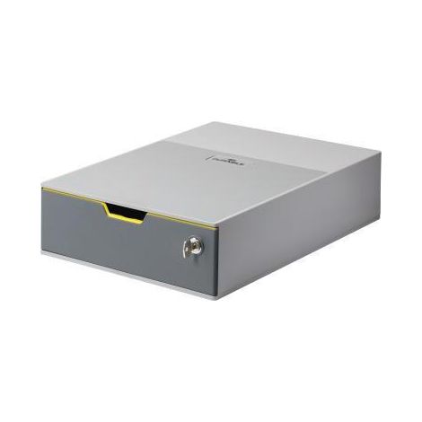 Schubladenbox VARICOLOR® 1 SAFE 1 Schublade DIN A4 DIN C4 Folio Letter ABS Kunststoff Gehäusefarbe: grau Farbe der Schublade: grau/mehrfarbig (1/4)