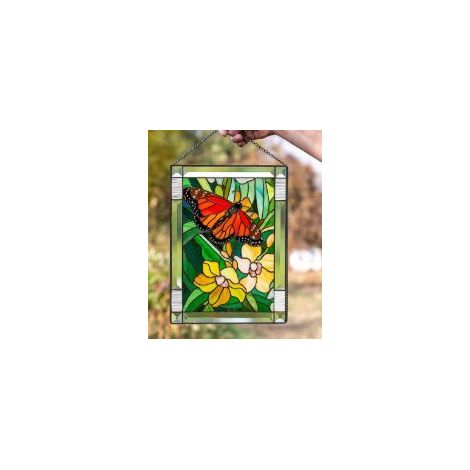 Getönter Vogelanhänger, Gartenvogelanhänger, Garten- oder Walddekoration, rechteckiger Anhänger 7 (1/4)