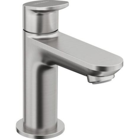 Robinet lave-mains eau froide DURAVIT Wave inox brossé (1/4)