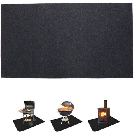 Tapis de Protection pour Barbecue Ignifuge - Grand Tapis de Protection Contre Le feu - Résistant à la Chaleur - pour brasero et poêle - 124 x 75cm (1/4)