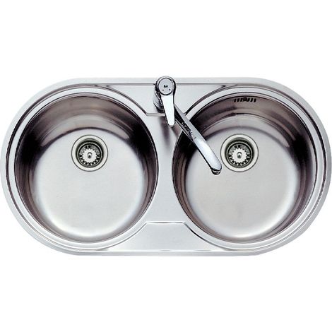 Fregadero Fregadero de cocina Rectangular 2 Senos TEKA DR-80 2C Ø