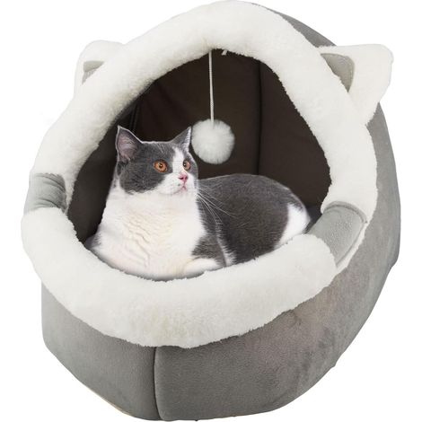 Panier pour chat, petit panier-niche pour chien - surface antidérapante, coussin de canapé ultra-doux et confortable pour animaux de compagnie (1/5)