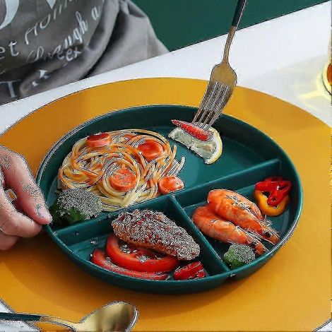Assiette à portions pour adultes à 3 compartiments – un ustensile de cuisine indispensable (1/5)