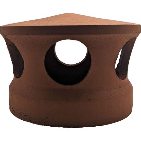 DMS – Lanterne rouge en terre cuite pour passage d'air 150 mm – Chapeau de toiture – Résistante aux intempéries et UV – Installation facile